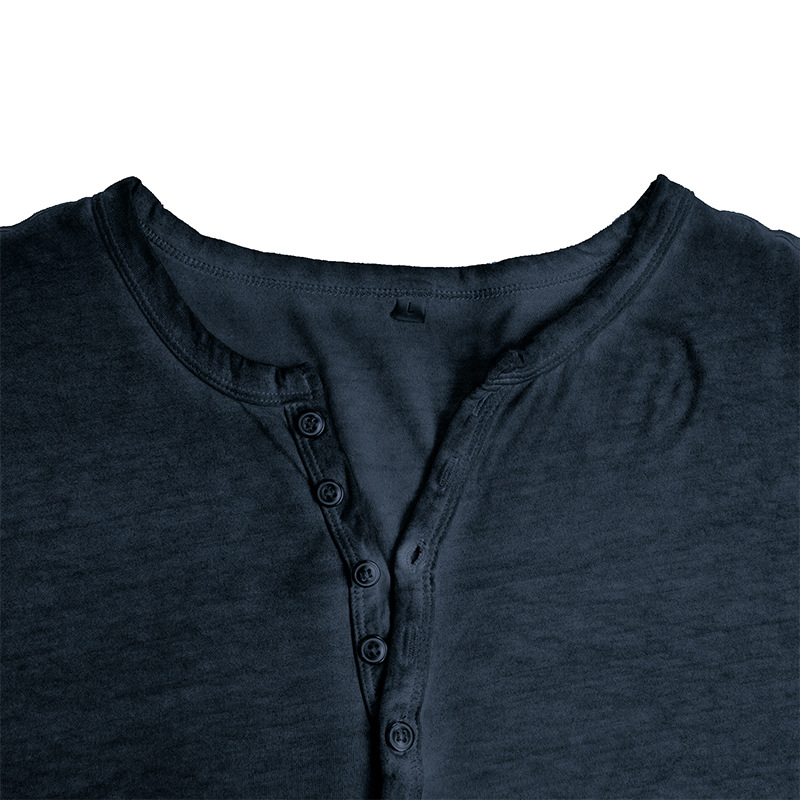 ヘンリーネックTシャツ メンズ ロンT Tシャツ 長袖 カットソー インナー 通気 ヘンリーネック 欧米サイズ 長袖Tシャツ 大きいサイズ トップス 