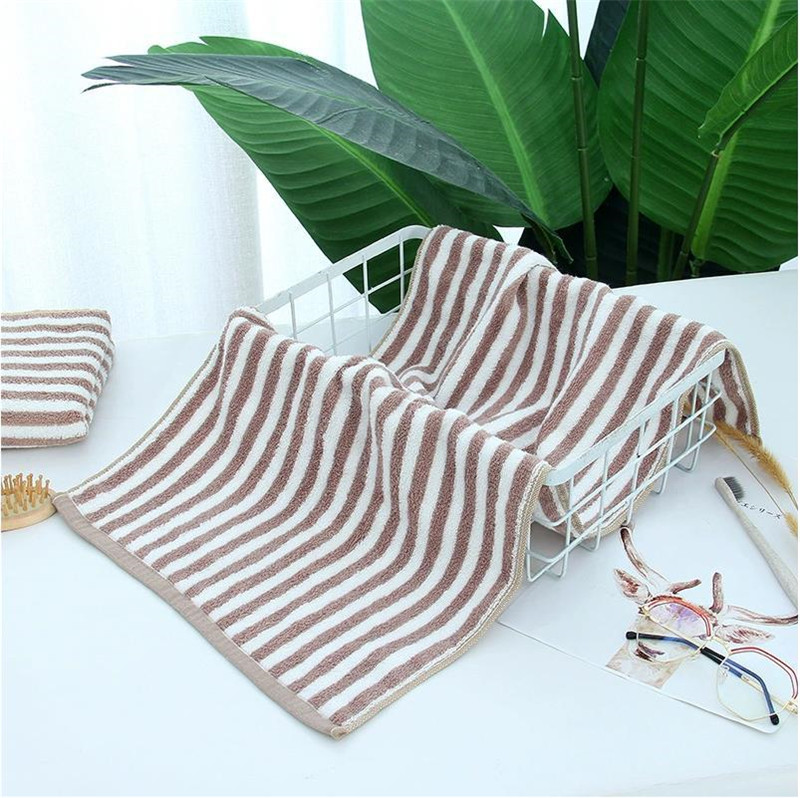 タオル 2枚セット フェイスタオル 速乾タオル ストライプ柄 シンプル ギフト新生活 業務用 吸水 家庭用 カジュアル コンパクト お風呂用 薄手 