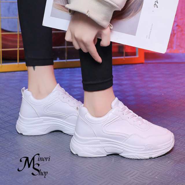 スニーカー レディース 厚底 白スニーカー ハイヒール インヒールローカット 身長アップ 大きいサイズ 美脚 韓国 背が高くなる 