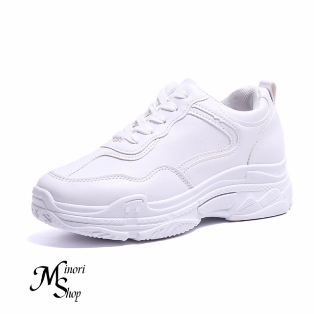 スニーカー レディース 厚底 白スニーカー ハイヒール インヒールローカット 身長アップ 大きいサイズ 美脚 韓国 背が高くなる 