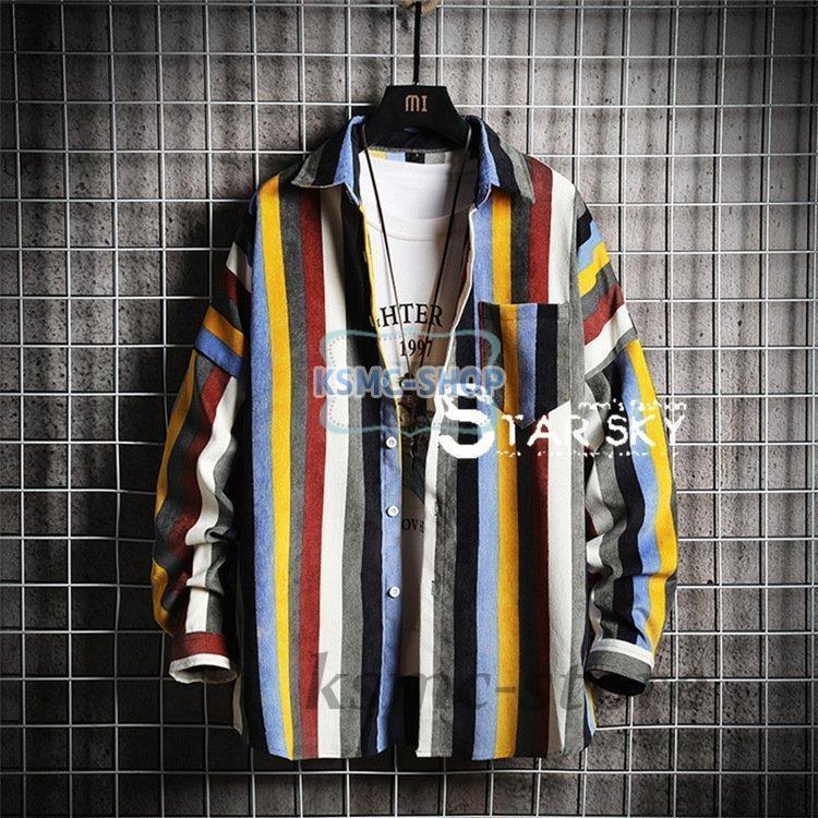 長袖シャツ メンズ コーデュロイシャツ スエード ボタンダウン ストライプシャツ コールテン ン トップス 50代 40代 30代 ボタンダウ コーデュロイ 