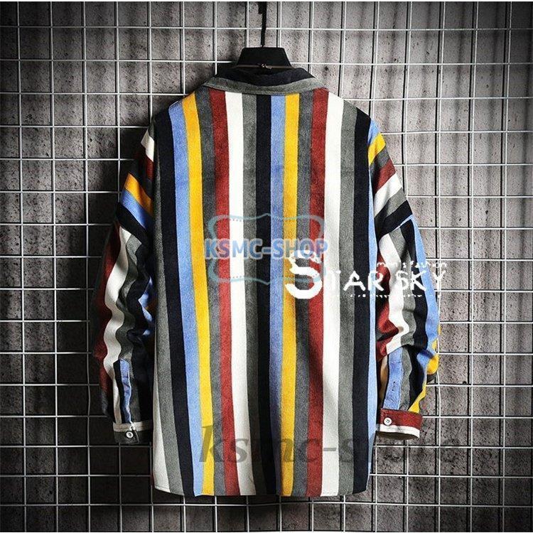 長袖シャツ メンズ コーデュロイシャツ スエード ボタンダウン ストライプシャツ コールテン ン トップス 50代 40代 30代 ボタンダウ コーデュロイ 