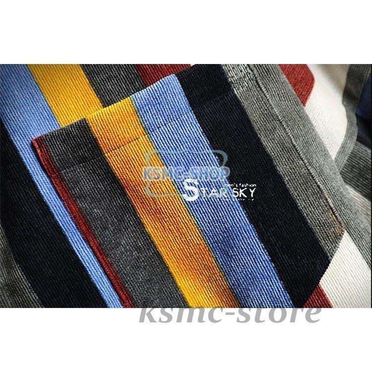 長袖シャツ メンズ コーデュロイシャツ スエード ボタンダウン ストライプシャツ コールテン ン トップス 50代 40代 30代 ボタンダウ コーデュロイ 