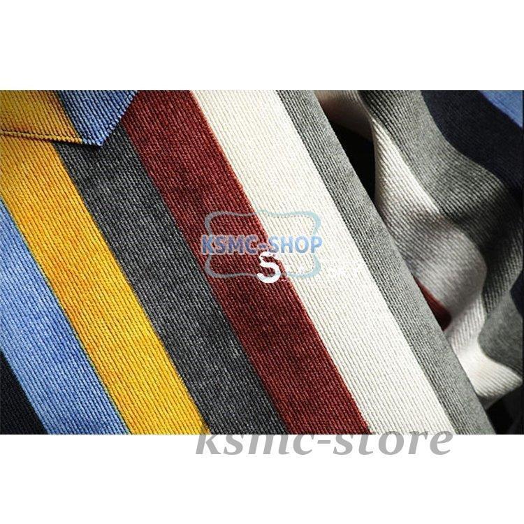 長袖シャツ メンズ コーデュロイシャツ スエード ボタンダウン ストライプシャツ コールテン ン トップス 50代 40代 30代 ボタンダウ コーデュロイ 