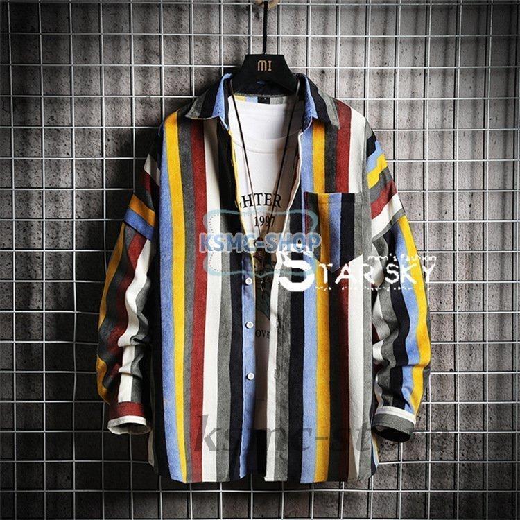 長袖シャツ メンズ コーデュロイシャツ スエード ボタンダウン ストライプシャツ コールテン ン トップス 50代 40代 30代 ボタンダウ コーデュロイ 