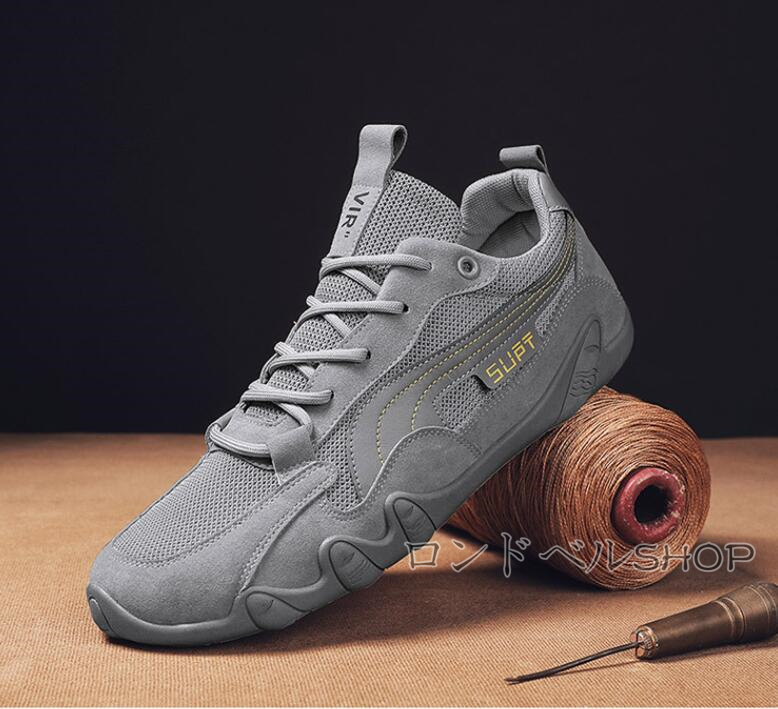 四季兼用 メンズ カジュアルレースアップスニーカー ローカット ワークブーツ クッション 快適通気性 疲れにくい 父の日 立ち仕事 実用的 