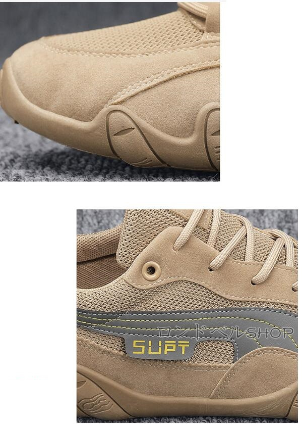 四季兼用 メンズ カジュアルレースアップスニーカー ローカット ワークブーツ クッション 快適通気性 疲れにくい 父の日 立ち仕事 実用的 