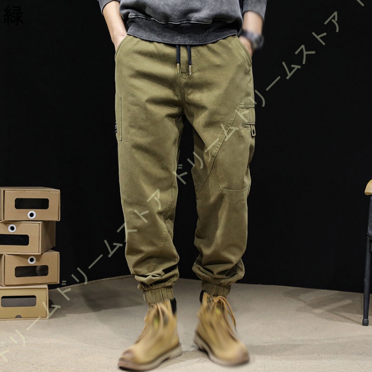 カーゴパンツ メンズ ロングパンツ おしゃれ ワークパンツ カジュアル ジョガー ズボン 作業ボゆったり テーパード ストレッチ アウトドア 綿 ポケット 