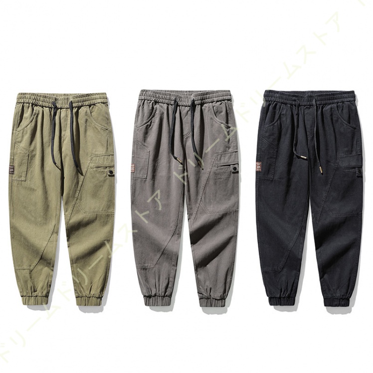 カーゴパンツ メンズ ロングパンツ おしゃれ ワークパンツ カジュアル ジョガー ズボン 作業ボゆったり テーパード ストレッチ アウトドア 綿 ポケット 