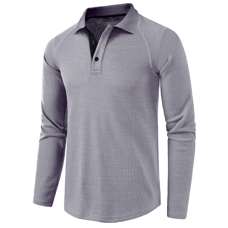 ポロシャツ メンズ 長袖 ゴルフウェア ラグランスリーブ メンズポロシャツ ビッグシルエット 冬 秋 大きいサイズ ワッフル トップス 春 