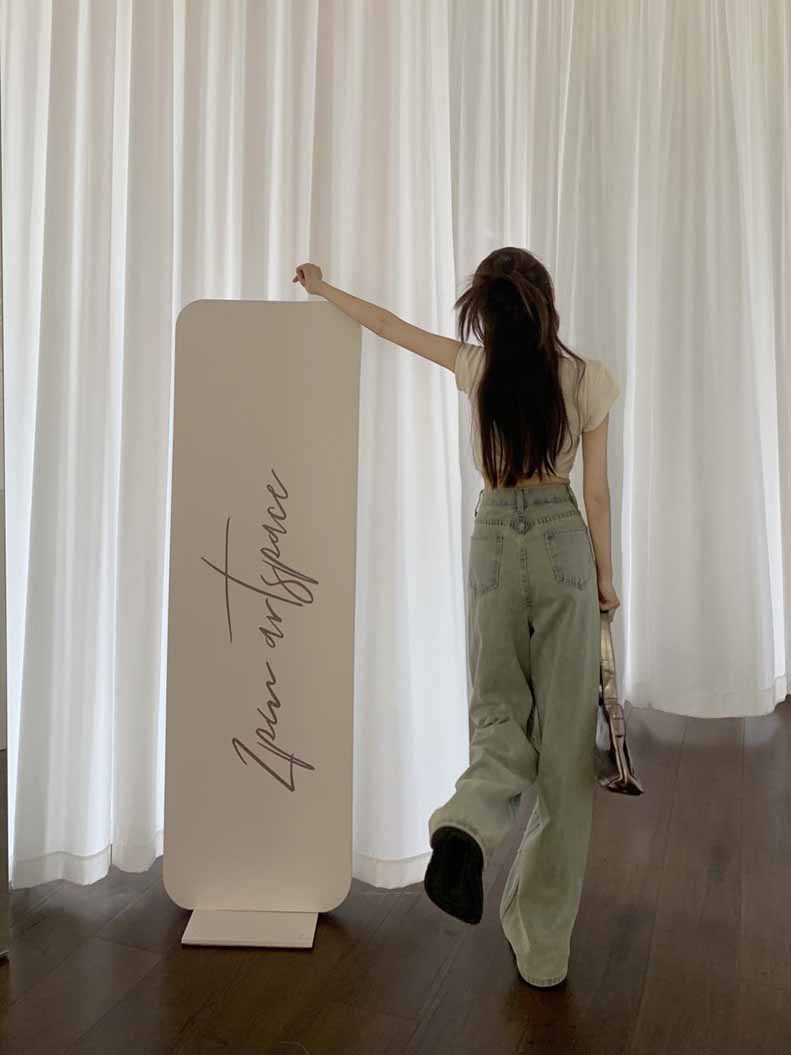 パール デニム デニムパンツ レディース ストレートデニム ワイドデニム ボーイフレンドデニム 大きいサイズ ホック ゆったり 