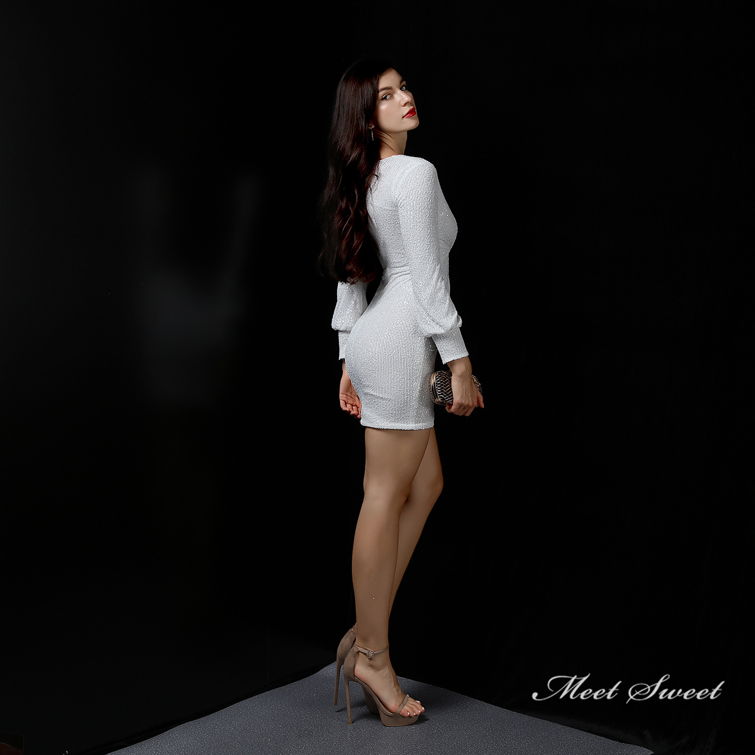 カラードレス 長袖 ミニドレス パーティードレス 結婚式 二次会 フォーマルドレス 発表会 スパンファスナー 演奏会 ワンピース 大人 食事会 謝恩会 演出 