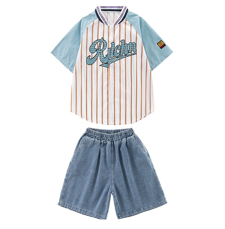 キッズダンス衣装 シャツ ストライブ ハーフパンツ パンツ HIPHOP 女の子 カーゴパンツ ジャズダンス 男の子 ヒップホップ ステージ衣装 