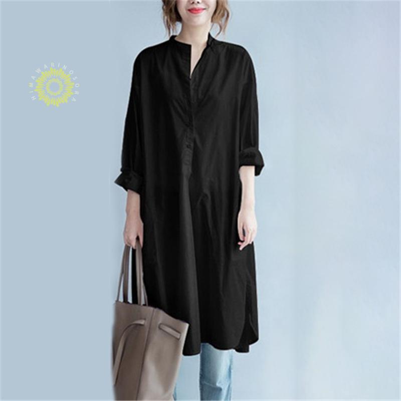 ワンピース レディース シャツワンピース ゆったり 春服 きれいめ ロング丈 長袖 ロングTシャツ 二次会 秋物 着痩せ カジュアル シャツ 