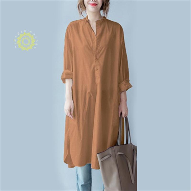 ワンピース レディース シャツワンピース ゆったり 春服 きれいめ ロング丈 長袖 ロングTシャツ 二次会 秋物 着痩せ カジュアル シャツ 