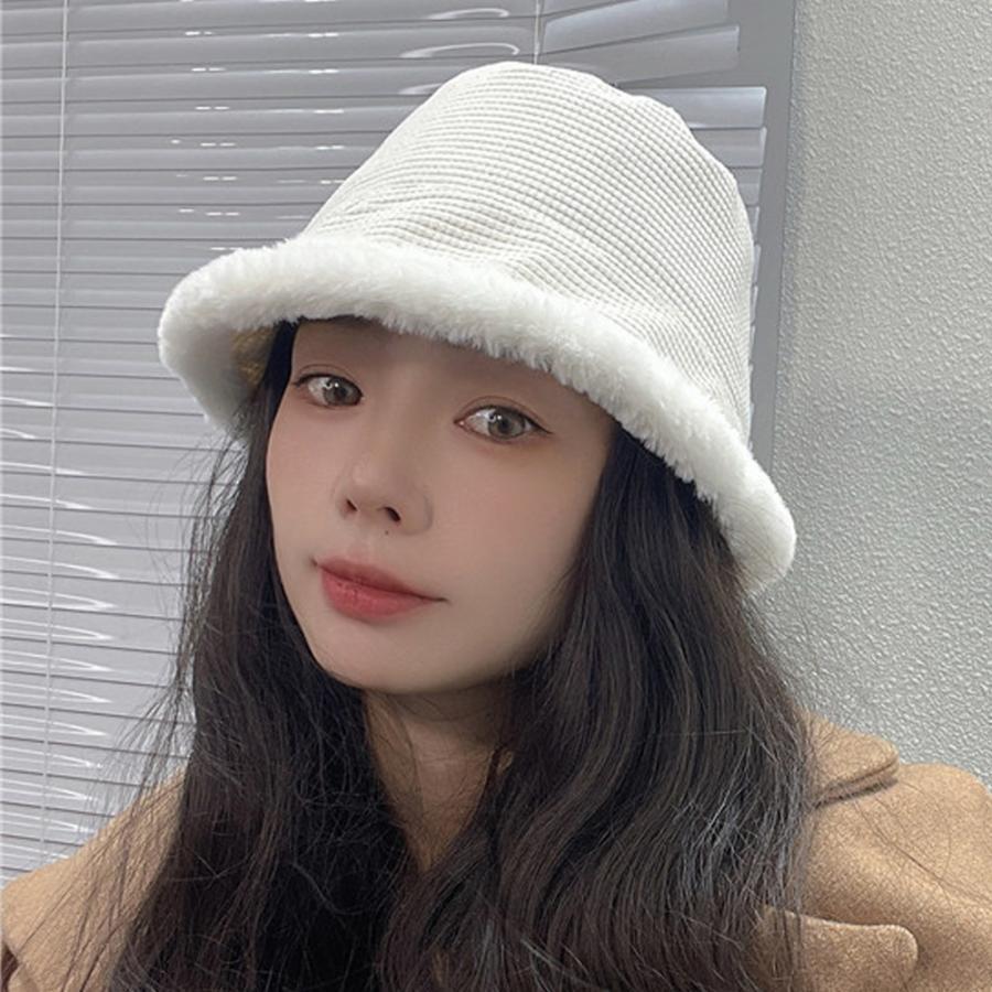 バケットハット ファー レディース 韓国  