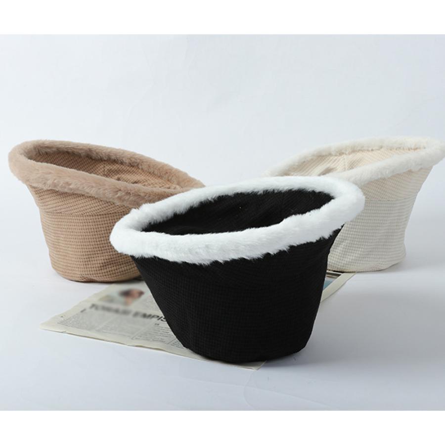 バケットハット ファー レディース 韓国  