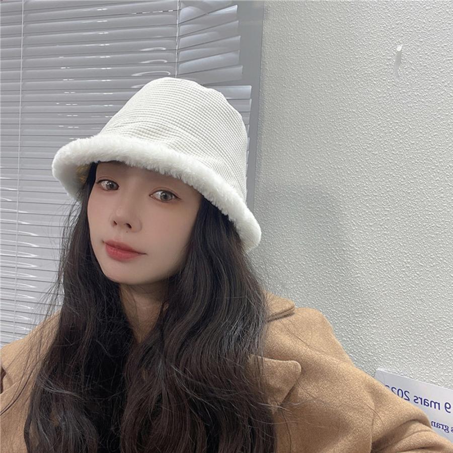 バケットハット ファー レディース 韓国  
