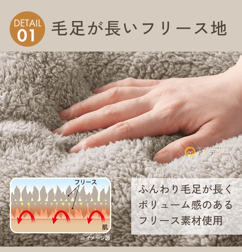 ベスト 睡眠時 寒さ対策 フ部屋着 大きい襟 着る毛布 温める 寝るとき 防寒 肩 耳まであったか首元ベスト グレージュ コジット 