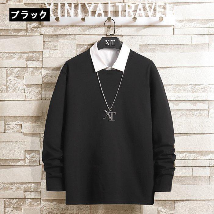 長袖Ｔシャツ メンズ トップス クルーネック 長袖 春服 カジュアル かっこいい 部屋着 通学 通勤 普段着 シンプル おしゃれ 