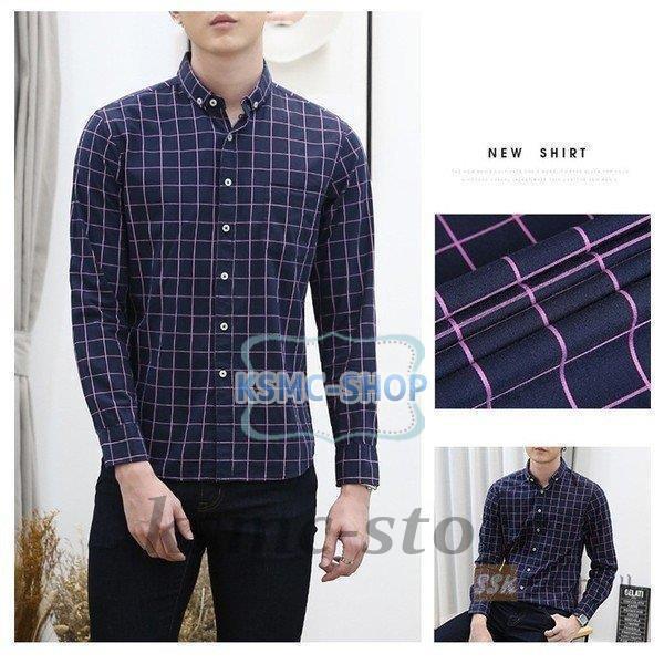 チェックシャツ 長袖シャツ シャツ メンズ ボタンダウンシャツ メンズシャツ 長袖 春 スリムシャツ ビジネス シャツ カジュアルシャツ 