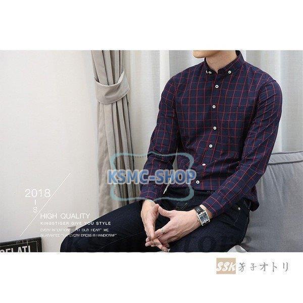 チェックシャツ 長袖シャツ シャツ メンズ ボタンダウンシャツ メンズシャツ 長袖 春 スリムシャツ ビジネス シャツ カジュアルシャツ 