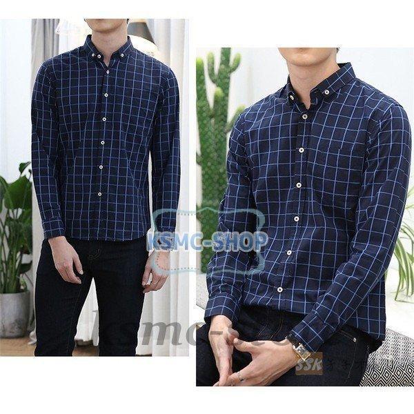 チェックシャツ 長袖シャツ シャツ メンズ ボタンダウンシャツ メンズシャツ 長袖 春 スリムシャツ ビジネス シャツ カジュアルシャツ 
