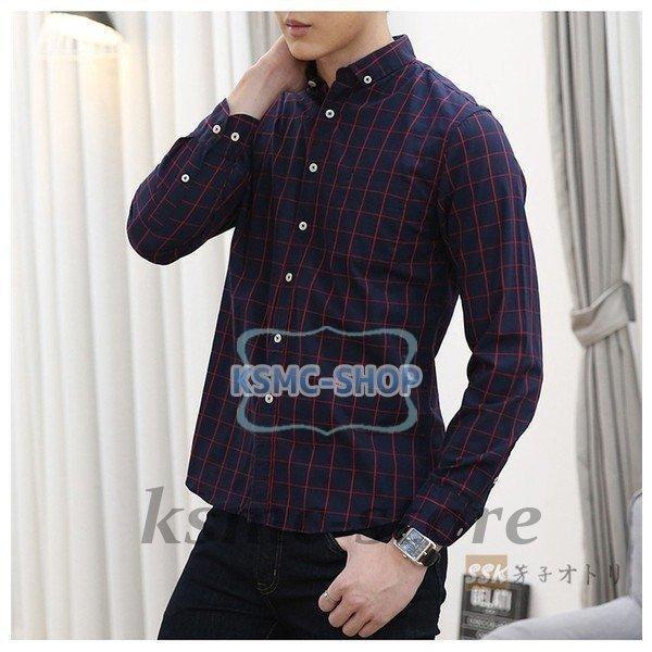 チェックシャツ 長袖シャツ シャツ メンズ ボタンダウンシャツ メンズシャツ 長袖 春 スリムシャツ ビジネス シャツ カジュアルシャツ 