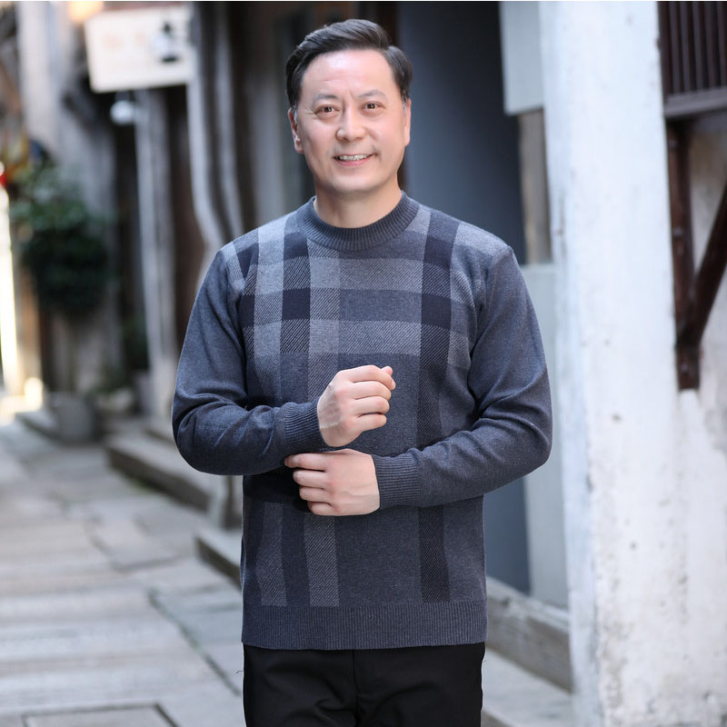 ニット セーター メンズ◆クルーネック秋服 冬服 紳士 メンズ シニアファッション クリスマス 誕生日 ギフト プレゼント 敬老の日 シニア ゴルフ 