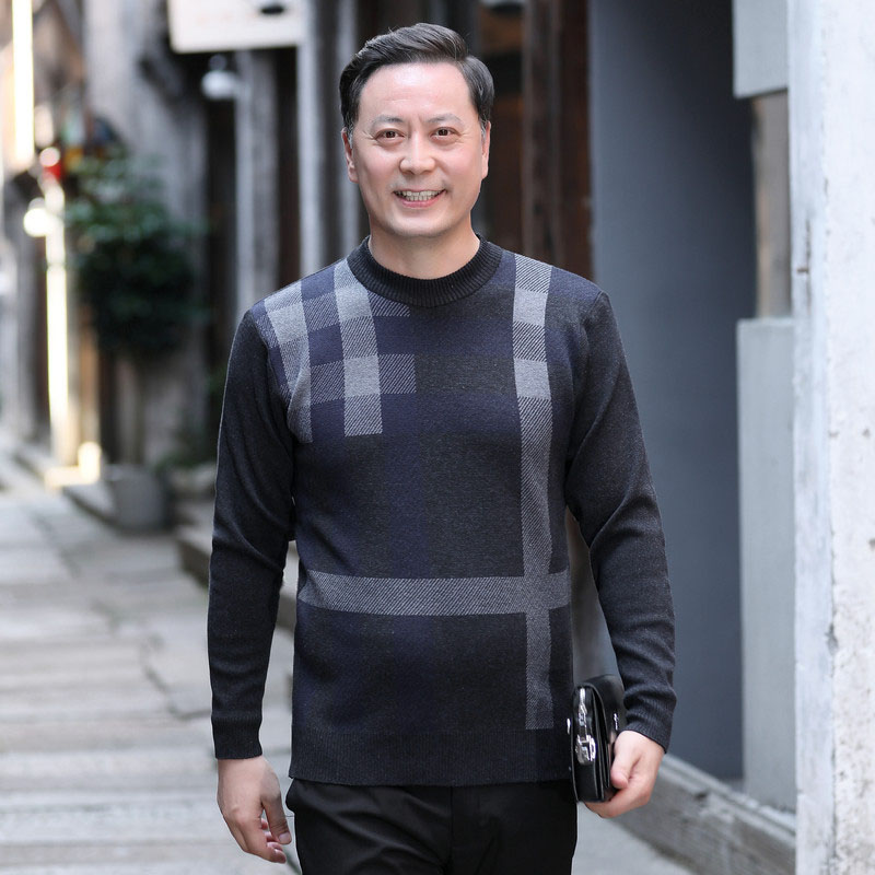 ニット セーター メンズ◆クルーネック秋服 冬服 紳士 メンズ シニアファッション クリスマス 誕生日 ギフト プレゼント 敬老の日 シニア ゴルフ 