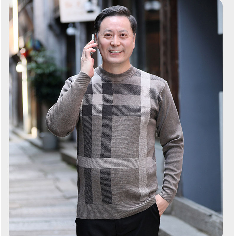 ニット セーター メンズ◆クルーネック秋服 冬服 紳士 メンズ シニアファッション クリスマス 誕生日 ギフト プレゼント 敬老の日 シニア ゴルフ 