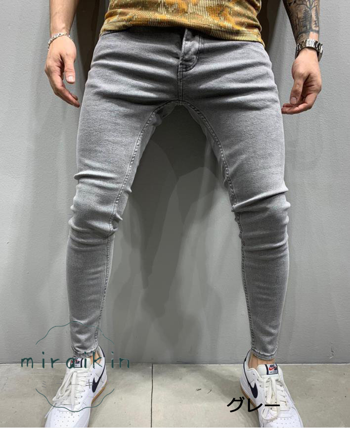 デニムパンツ メンズ スキニー パンツ ジーパン ストレッチパンツ 大きいサイズ 春夏秋 新作 カジュアル ロング丈 ジーンズ 送料無料 大きいサイズ 薄手 
