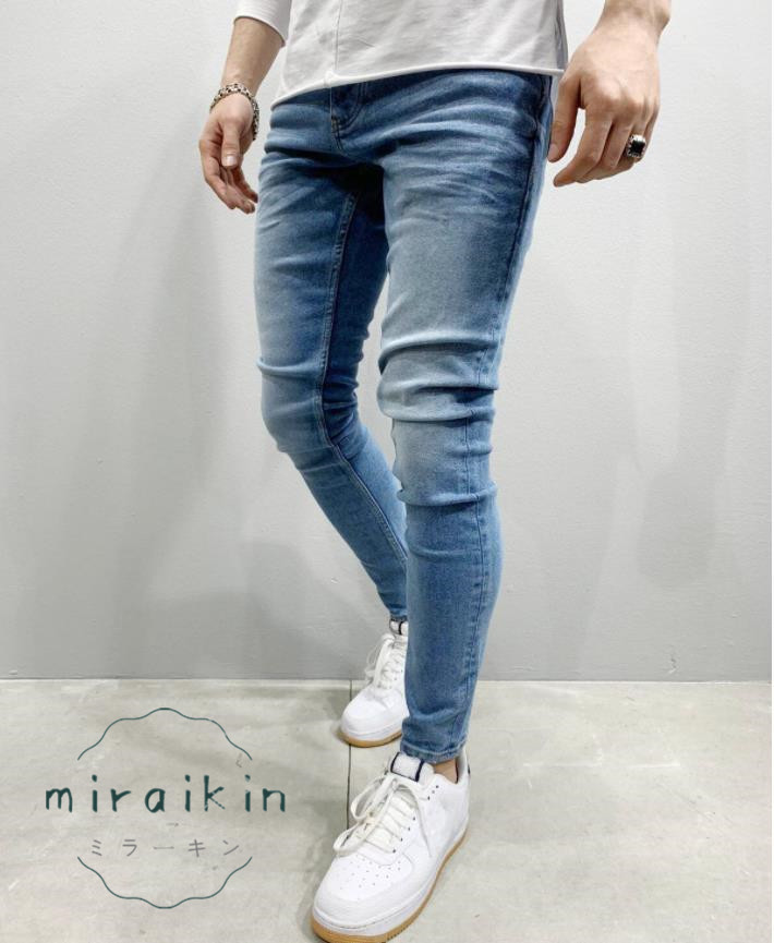 デニムパンツ メンズ スキニー パンツ ジーパン ストレッチパンツ 大きいサイズ 春夏秋 新作 カジュアル ロング丈 ジーンズ 送料無料 大きいサイズ 薄手 
