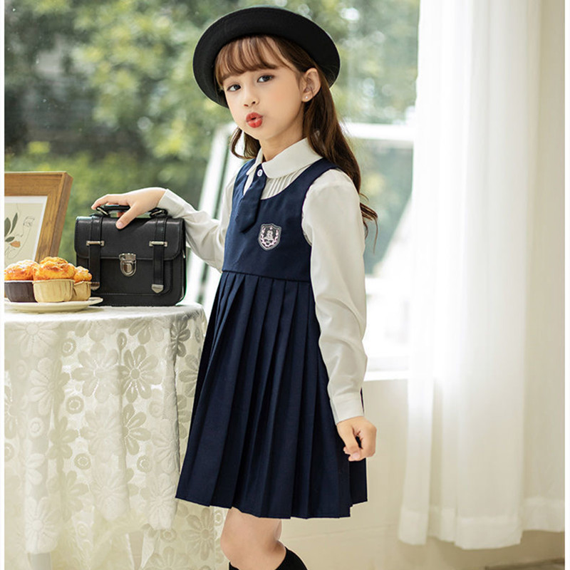 お取り寄せ商品 セットアップ キッズ 女の子 2点セット 110-160CM 4タイプ ベス プリーツワンピース 半袖シャツ ミディアム丈 角襟 丸襟 ワンピース 長袖シャツ 