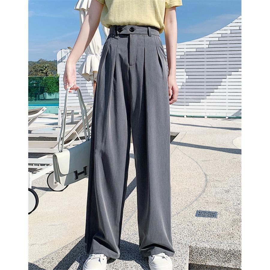 チノパン ワイドパンツ スラックス レディース パンツ ズボン ロング ボゆったり イージーパンツ 体型カバー テーパード カジュアル 春夏 