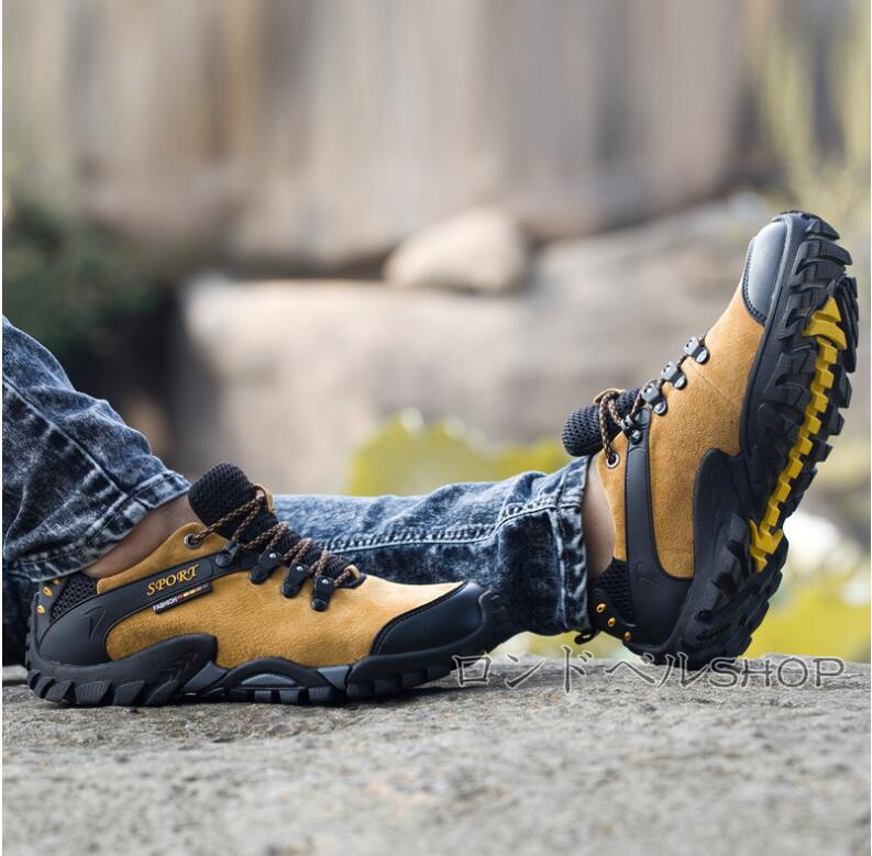 トレッキングメンズ アウトドアローカットスニーカー 運動靴 軽量 登山靴 登山 山登り 通気 キャンプ おしゃれ ハイキング 遠足 