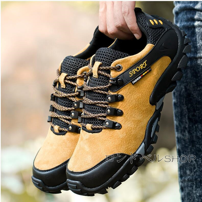 トレッキングメンズ アウトドアローカットスニーカー 運動靴 軽量 登山靴 登山 山登り 通気 キャンプ おしゃれ ハイキング 遠足 