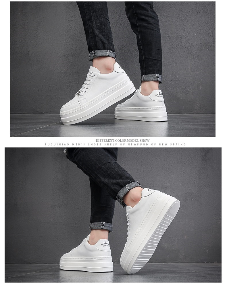 ウォーキングスニーカー シークレットメンズ 靴カジュアル ローカット レースアップ PU革靴 ランニング紳士靴 おしゃれ 通気性 