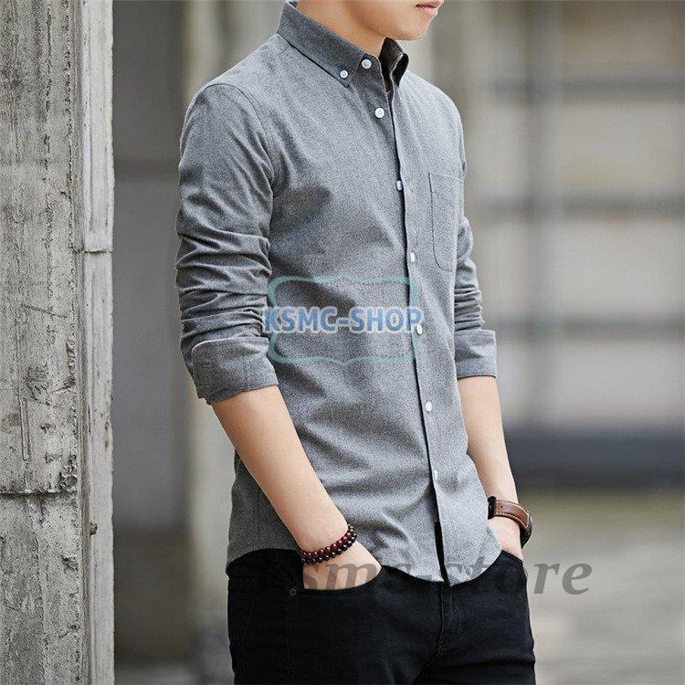 オックスフォードシャツ メンズ シャツ 長袖 ボタンダウンシャツ 白シャツ ビジネス 無地 カジュアルシャツ 