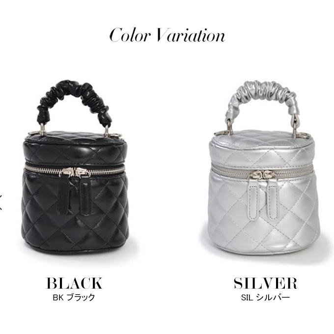 2WAY キルティングステッチバニティバッグ ミニバッグ キルティング  