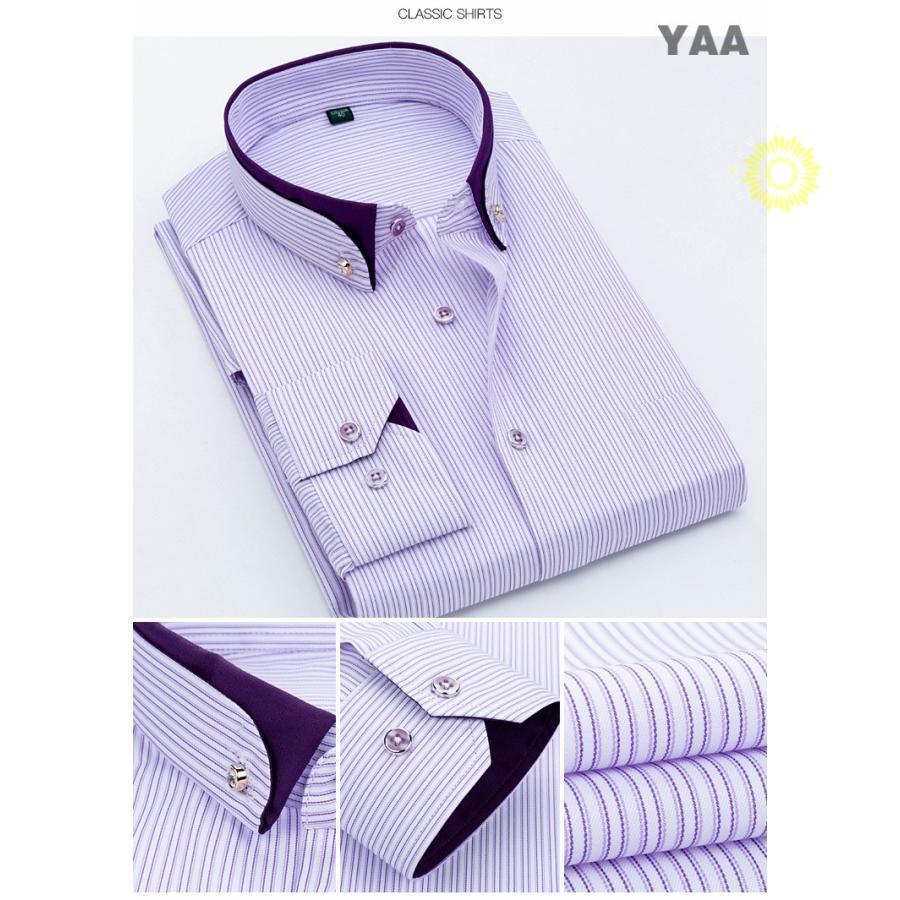 ボタンダウンシャツ メンズ シャツ カジュアルシャツ ストライプシャツ チェックシャツ ビジネス 長袖 通勤 トップス 