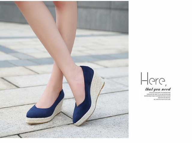 厚底 パンプス ハイヒール ウェッジソール パンプス 10CMヒール 22-26CM スエード調 レディース 脚長 コンフォート リラックス 