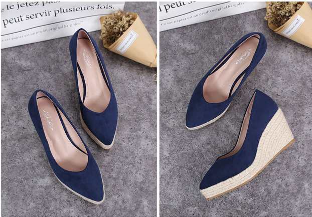 厚底 パンプス ハイヒール ウェッジソール パンプス 10CMヒール 22-26CM スエード調 レディース 脚長 コンフォート リラックス 