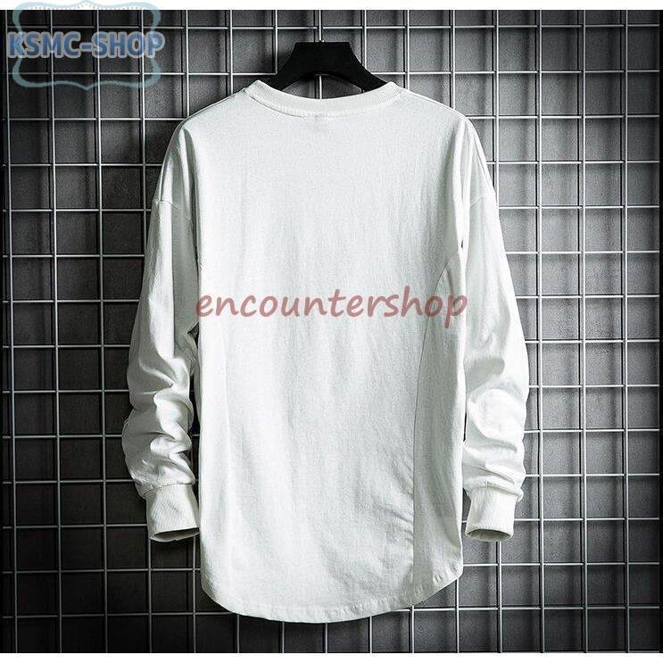 Tシャツ メンズ 長袖 無地 ロンT ティーシャツ 後ろ長め丈 カジュアル ゆったり 後ろ丈長め 不規則 代引不可 バックロング カットソー 