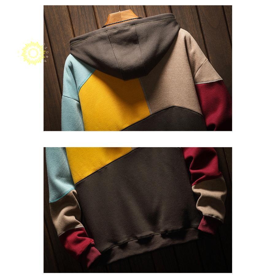 メンズ トップス スウェット 春秋冬 プルオーバー ジャージ ゆったり フード付き 暖かい 部屋着 アウター 通気 裏起毛 防寒着 