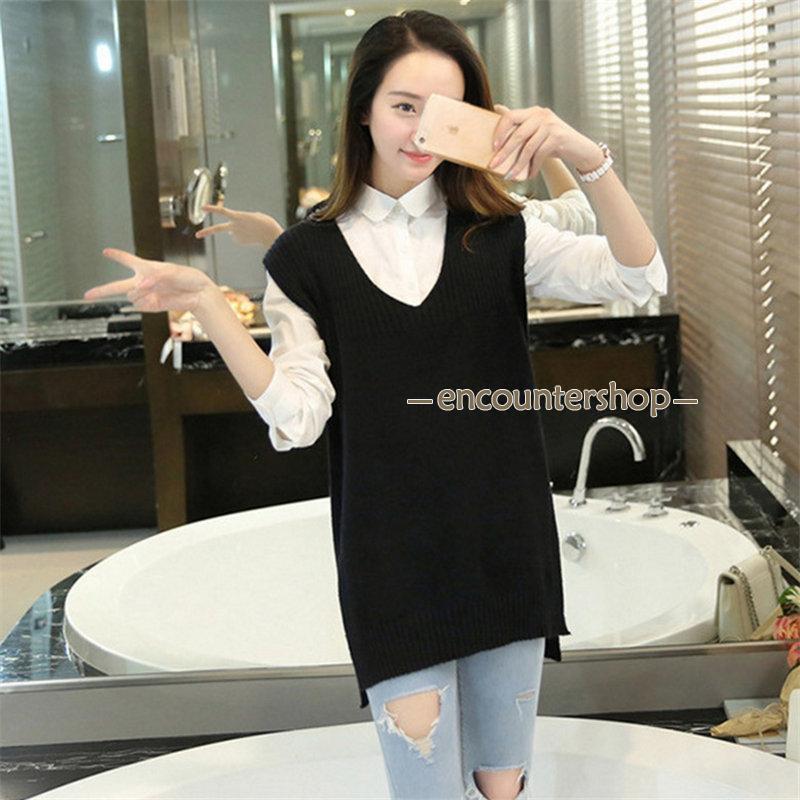 ニットベスト レディース チョッキ トップス ベスト 薄手 おしゃれ 無地 カジュアル 秋コーデ シンプル ノースリーブ ゆったり セーター 重ね着 