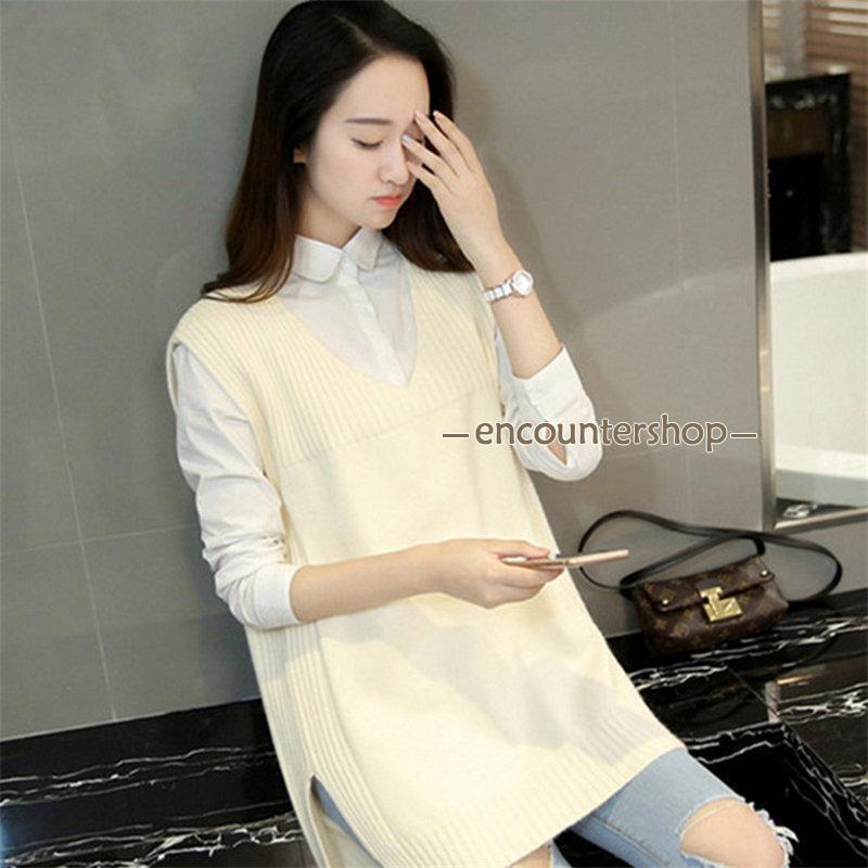 ニットベスト レディース チョッキ トップス ベスト 薄手 おしゃれ 無地 カジュアル 秋コーデ シンプル ノースリーブ ゆったり セーター 重ね着 