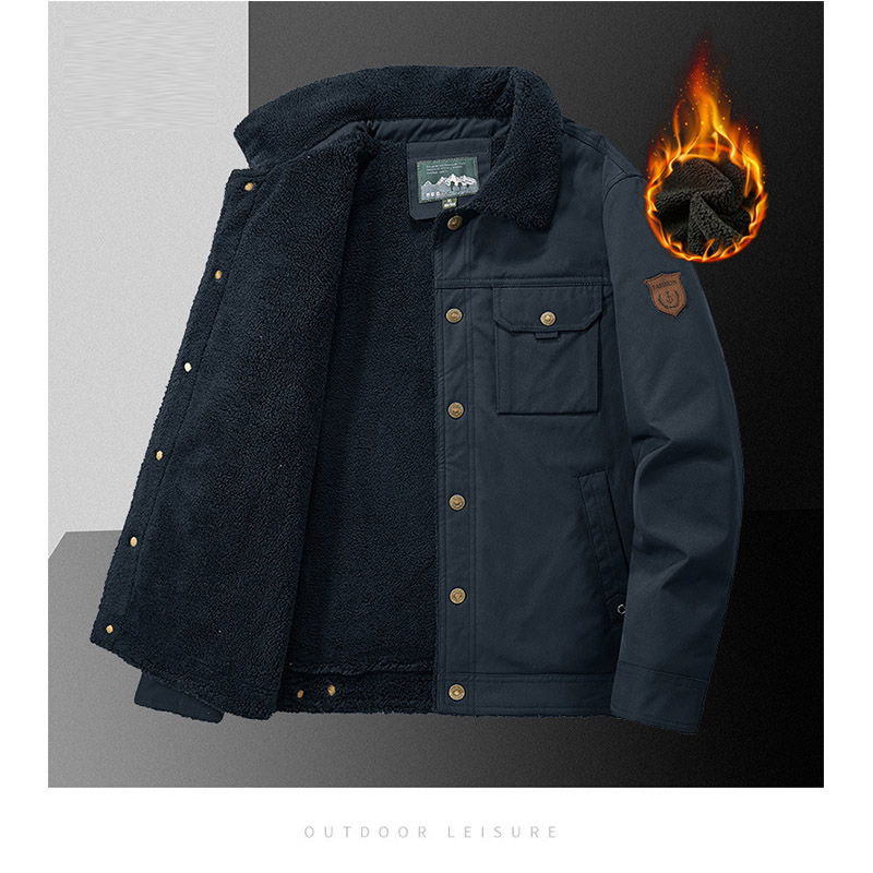 ミリタジャケット メンズ ボアブルゾン 防寒着 裏起毛 裏ボア 通勤 コットン 保温 冬服 防風 秋冬 アウトドア 厚手 あったか ファッション通学 アウター 