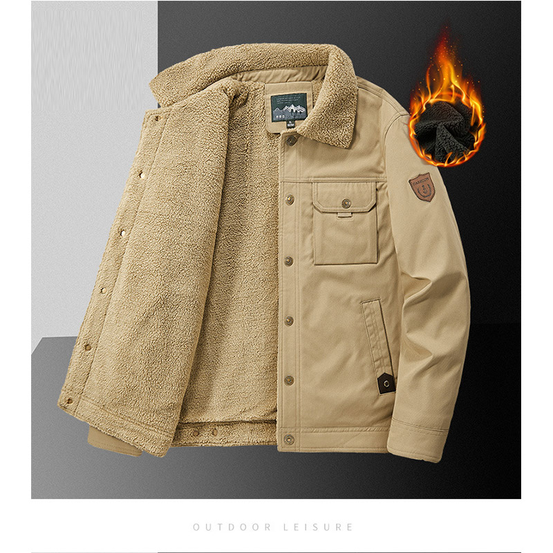 ミリタジャケット メンズ ボアブルゾン 防寒着 裏起毛 裏ボア 通勤 コットン 保温 冬服 防風 秋冬 アウトドア 厚手 あったか ファッション通学 アウター 