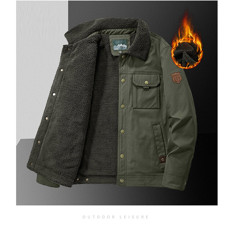 ミリタジャケット メンズ ボアブルゾン 防寒着 裏起毛 裏ボア 通勤 コットン 保温 冬服 防風 秋冬 アウトドア 厚手 あったか ファッション通学 アウター 